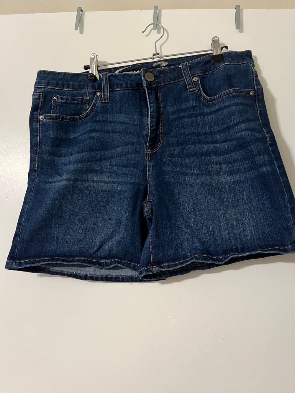 Seven7 Dark Blue Denim Jean Shorts